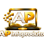Logo 3D Dourado AP Infoprodutos (1)